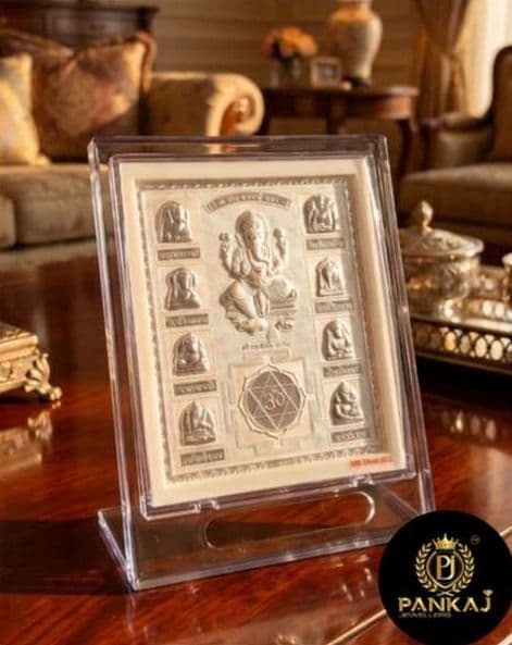 Silver Ashtavinayak Darshan frame
