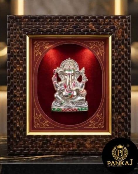 Silver Ganesh box frame