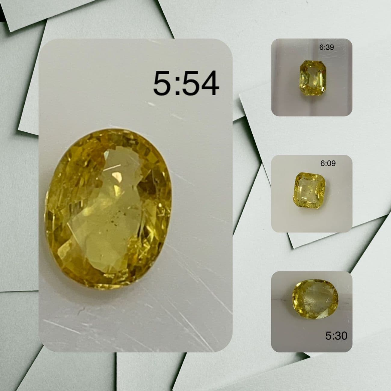 Natural yellow sapphire · Full view